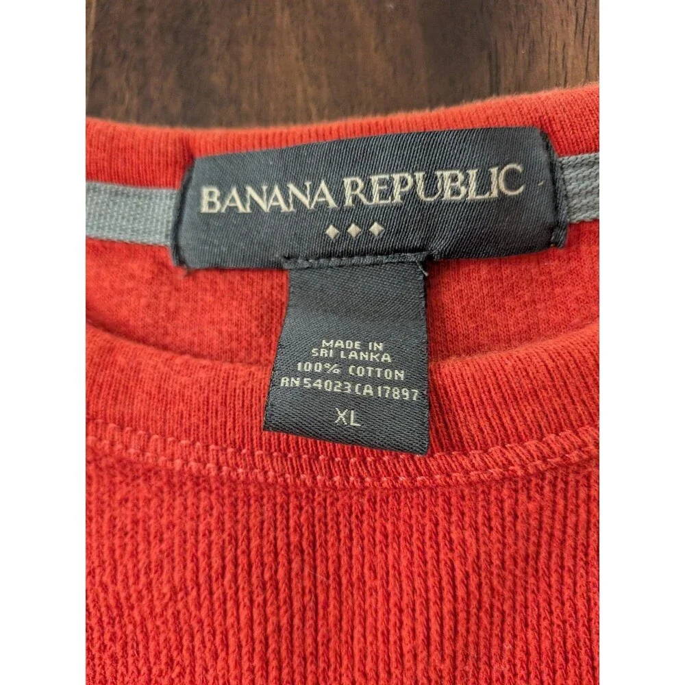 Banana Republic Men’s XL 100% Cotton Crewneck Sweater Burnt Orange Pullover